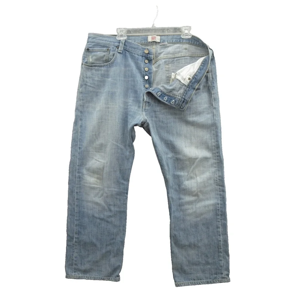 Levi's 501 Men's Straight Jeans 40x28 Blue Denim 100% Cotton Mexico 2009
